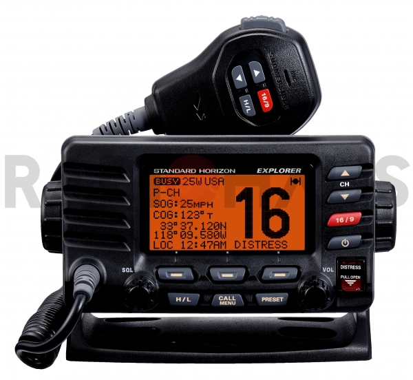 GX-1600 Transceptor VHF Mar�timo Fixo/M�vel  (Preto)